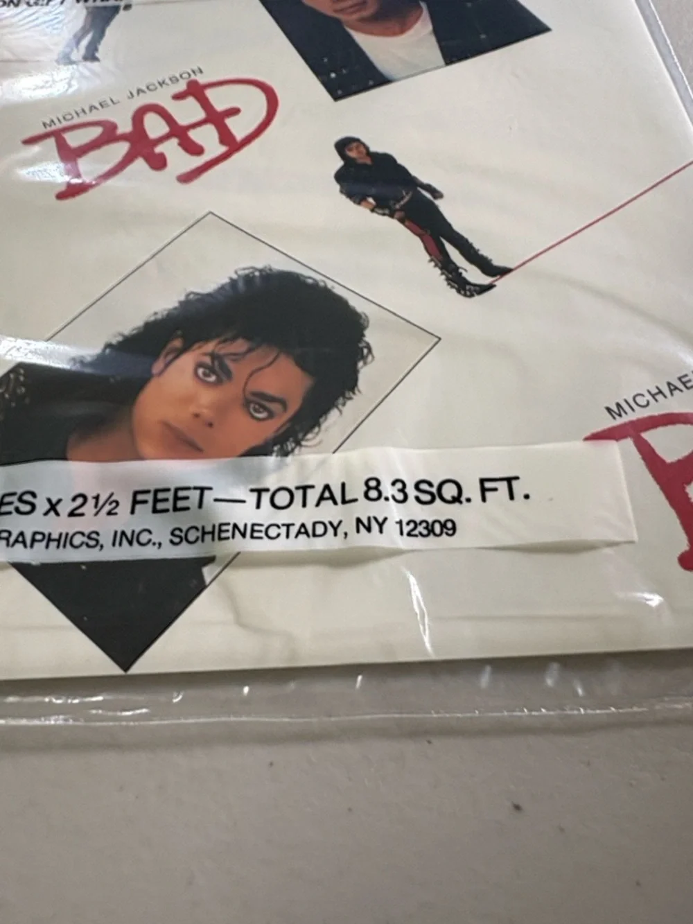 Michael Jackson BAD Wrapping Paper Gift Wrap NWT. Pop. SET of 2 RARE! Rock Wraps